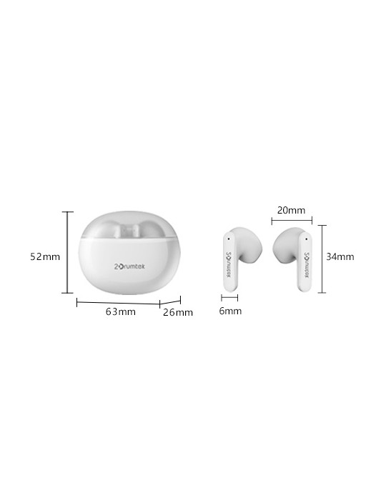  سماعات اذن - Earbuds A4Tech B20 Bluetooth TWS Grayish White