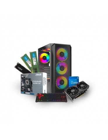 Bundle IntelCore i5-12400F - VGA RTX 3050 - Intel PRIME DDR4 -RAM 8GB DDR4 - SSD 1TB -Case ARKTEK 650W