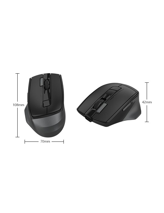  ماوس - Mouse A4tech Fstyler FB45CS Air2 Dual Mode Wireless & Bluetooth Stone Grey