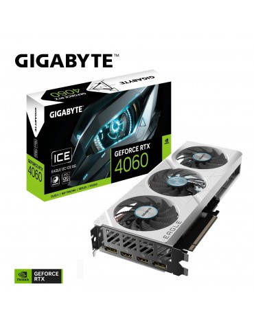 VGA GIGABYTE GeForce RTX 4060 EAGLE OC ICE 8G