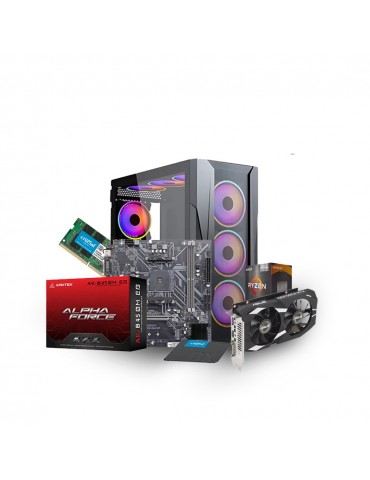 Bundle AMD Ryzen 5 560012T-VGA ASUS 6GB-MB ARKTEK AMD- RAM 8GB -SSD Crucial 240GB- Case Xander 4Fans + PSU 600W