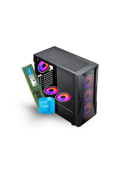  Home - Bundle i3 12100f-VGA ASUS 6GB-MB ASUS Intel PRIME4 DDR4-RAM Crucial 8GB-SSD Crucial 240GB-Case Xander Velox Fans + pus 6