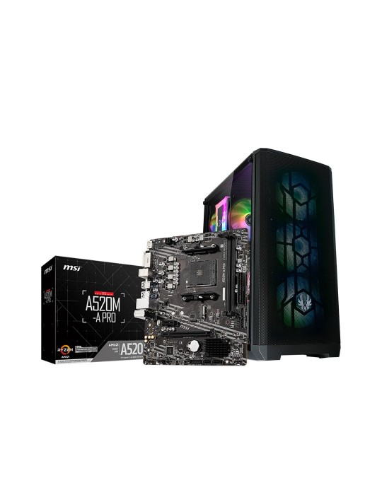  تجميعات جيمنج - Bundle MB MSI AMD A520M-A PRO - Case Bitfenix Nova Mesh SE TG 4* RGB FANS Black