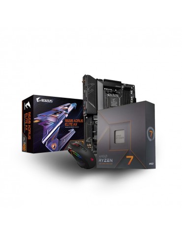 Bundle MB GIGABYTE AMD B650 AORUS ELITE (rev. 1.0)DDR5 - CPU AMD Ryzen 7 7700X (with out Fan) + gift (Mouse Gaming Bloody)