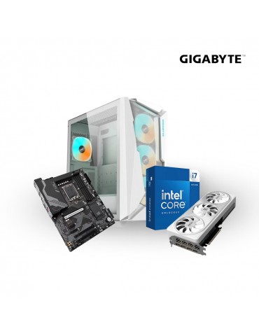 Bundle CPU Intel Core i7-14700K LGA1700 - VGA GIGABYTE GeForce RTX 4070 S-MB GIGABYTE Intel Z790 UD-Case Gigabyte ATX C301GW V2