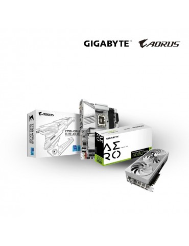 Bundle VGA GIGABYTE GeForce RTX 4080 SUPER AERO OC 16G - MB GIGABYTE Intel Z790 AORUS ELITE AX ICE DDR5