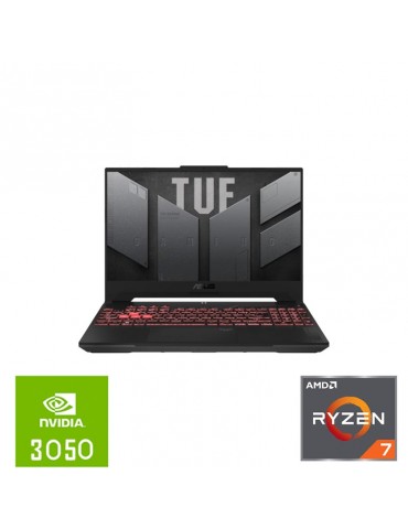 ASUS TUF Gaming A15 FA506NCR-HN007W R7-7435HS-8GB-SSD 512GB-RTX 3050 4GB-15.6 Inch FHD 144Hz-Win11-Graphite Black