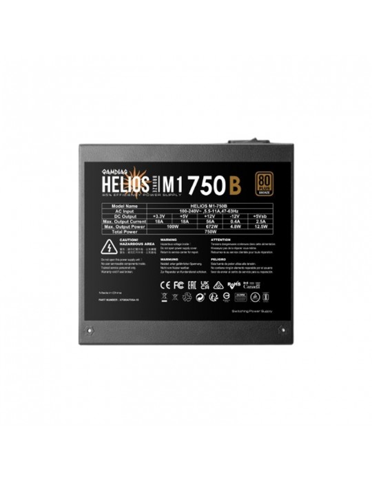  Power Supply - GAMDIAS HELIOS M1-750B 80% Plus Bronze PSU