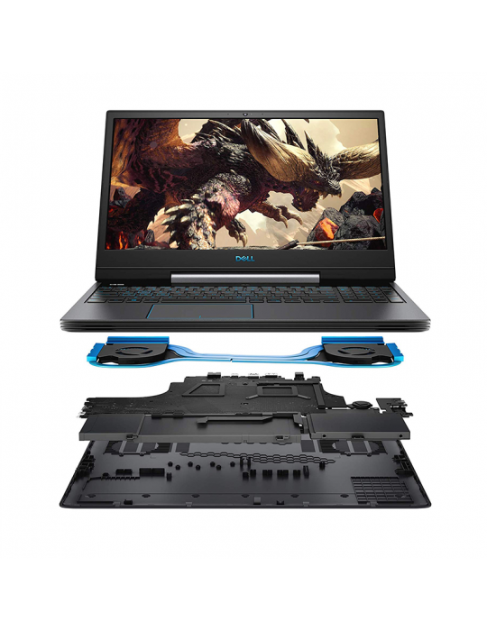 Laptop - Dell Inspiron G5-N 5590-Core i7-9750H-16GB-1TB-SSD 256GB-GTX1650-4GB-15.6 FHD-WIN 10-Black