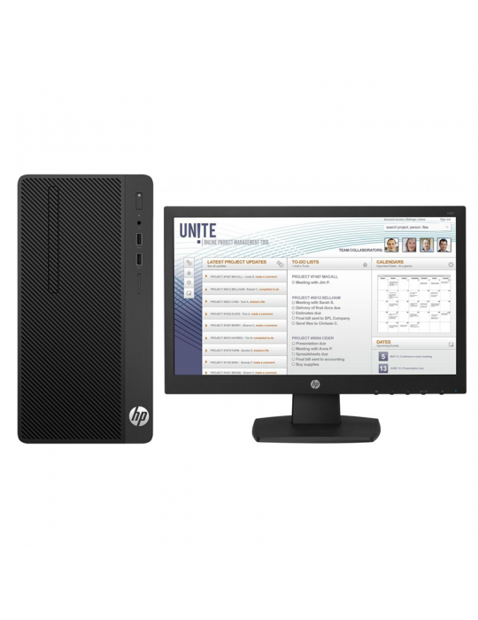  Desktop - Desktop HP 290 G2M i3-8100-4GB-1TB-Intel Graphics-Monitor 19