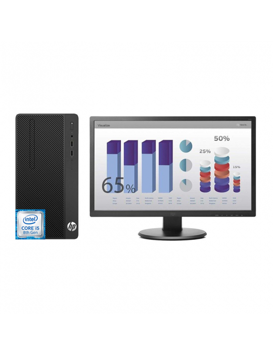  كمبيوتر مكتبى - Desktop HP 290 G2M i5-8500-4GB-1TB-Intel Graphics-Monitor 19
