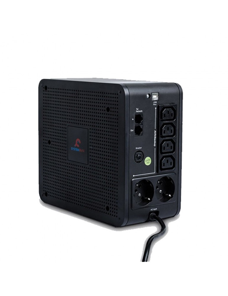 SVC UPS SL-600L 600VA/300W with LCD Display for Lift Motor Room,  Uninterruptible Power Supply with External Battery Delay Sine Wave 