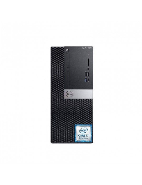  Desktop - Dell Optiplex 7060 Intel Core i7-8700-4GB RAM DDR4-1TB HDD-VGA Intel HD-DVD R/W-DOS-Black-Dell KB & Mouse