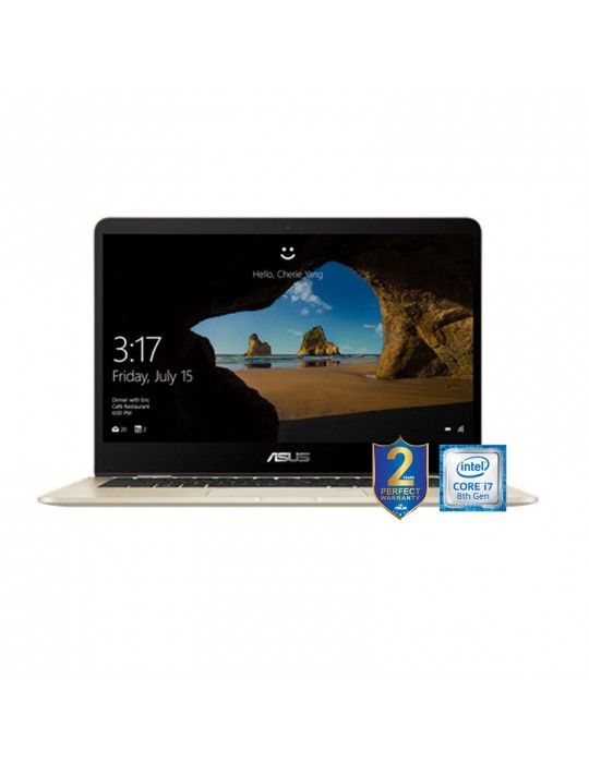  كمبيوتر محمول - ASUS ZenBook Flip 14 -i7-8565U-LPDDR3 16G-512G PCIE G3X2 SSD-MX150 V2G-1C-GOLD-14.0 FHD GLARE TOUCH-Win10
