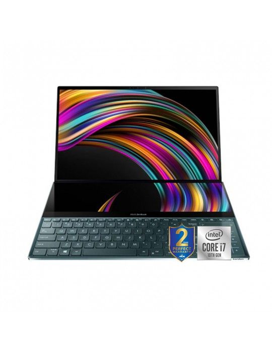  كمبيوتر محمول - ASUS Zenbook Duo UX481FL-BM039T-i7-10510U-16G-1TB SSD-MX250-2G-14.0 FHD- Win10-Sleeve-Stylus pen