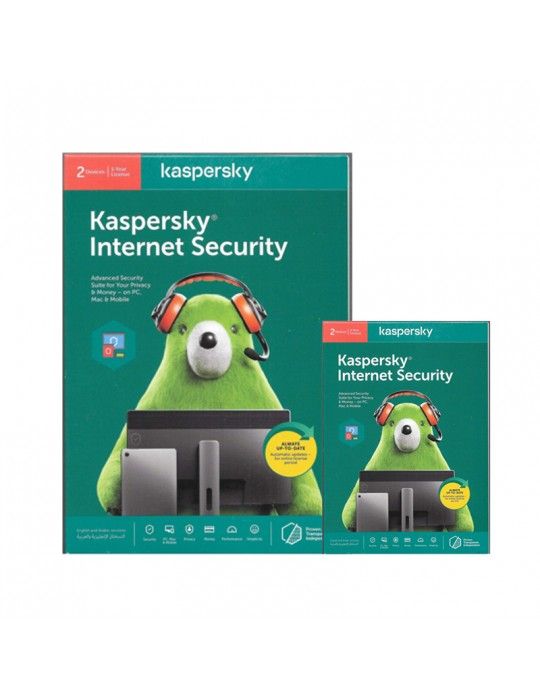  برمجيات - Kaspersky  Internet Security Multi Device 2 User 2020 (Windows, Mac, Android )- Media & License / 1Y