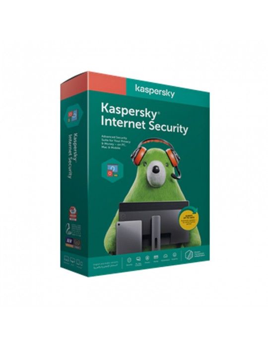  برمجيات - Kaspersky  Internet Security Multi Device 2 User 2020 (Windows, Mac, Android )- Media & License / 1Y