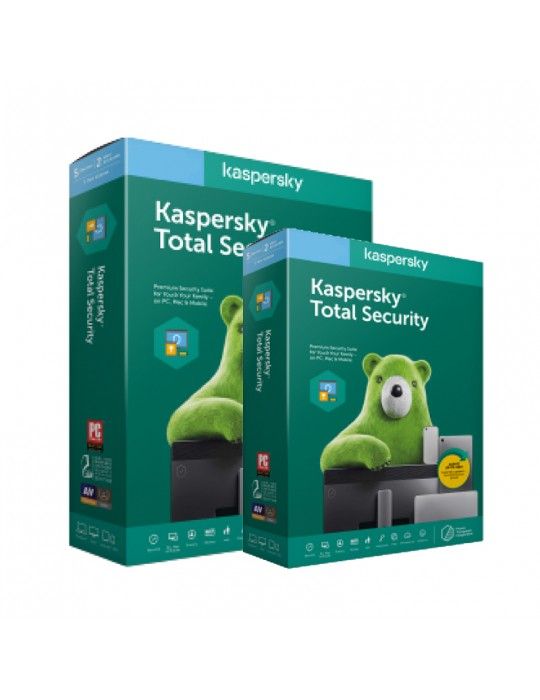  Software - Kaspersky Total Security Multi Device (3 Users + 1 License Free)  - Windows, Mac, Android )- Media & License / 1Y