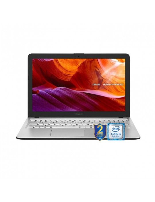  Laptop - ASUS X543UA-GQ1849 i5-8250U-DDR4 4G-1TB 54R-Intel-15.6 HD-ENDLESS-TRANSPARENT SILVER