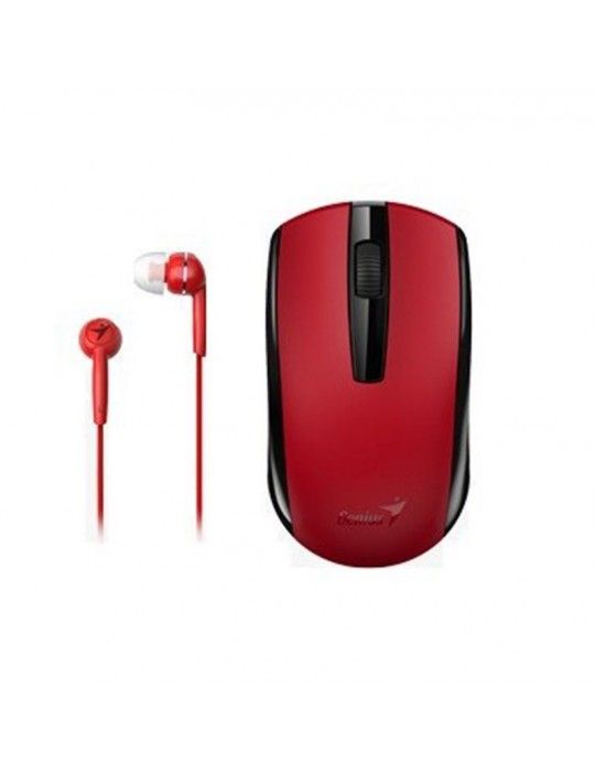  Mouse - Mouse+Earphone Genius Combo MH-8100 Red