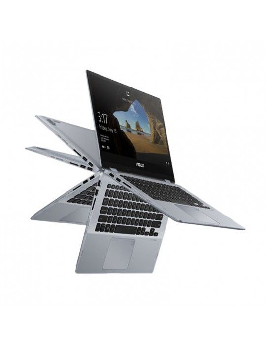  Laptop - ASUS VivoBook Flip 14-I7-10510U-TP412FA-EC400T-16GB-SSD 512GB-Intel Shared-14 FHD-Win10-SILVER BLUE-Stylus pen free b