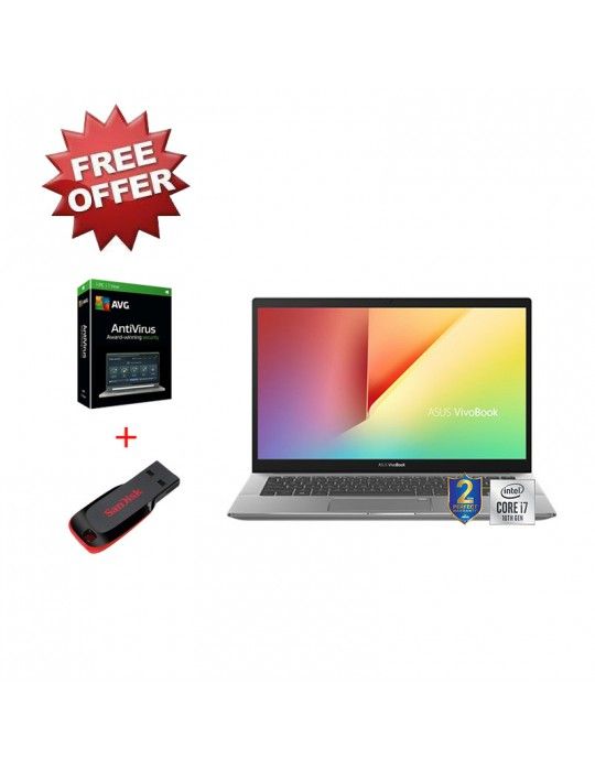  Laptop - ASUS VivoBook-S14 S433FL-EB079T I7-10510U-8GB-SSD 512GB-Nvidia MX250-2GB-14.0 FHD-Win10-Grey