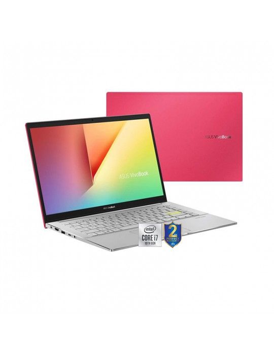  كمبيوتر محمول - ASUS VivoBook-S14 S433FL-EB080T I7-10510U-8GB-SSD 512GB-Nvidia MX250-2GB-14 FHD-Win10-Red