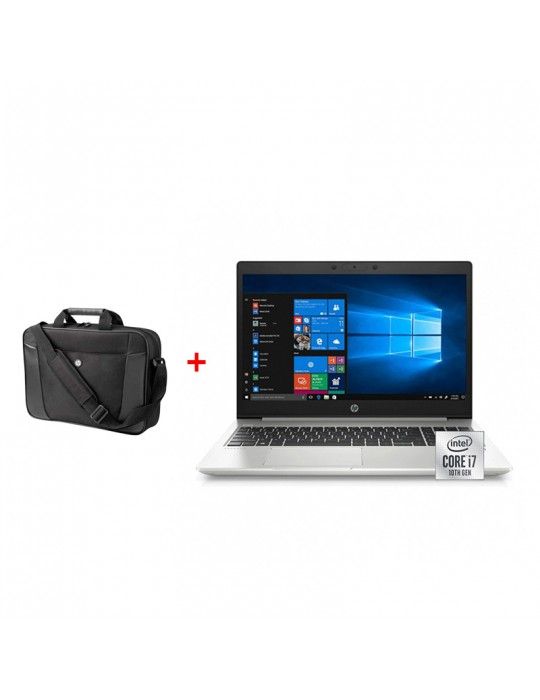  كمبيوتر محمول - HP ProBook 450-G7 i7-10510U-8GB-1TB-MX250-2GB-FPR-15.6 HD-Dos-Silver-Carry Case
