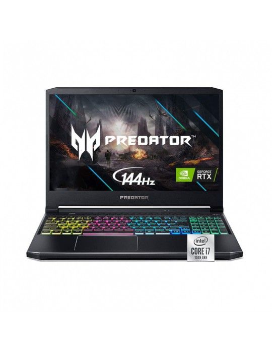  Laptop - Acer Predator Helios 300 PH315-53 i7-10750H -32GB-1TB SSD-RTX 2060-6GB-15.6FHD IPS-144Hz-Win10-Black