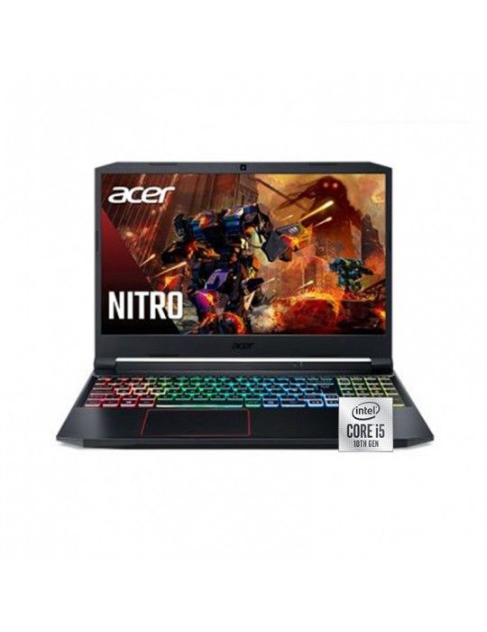  كمبيوتر محمول - Acer Nitro 5 AN515-55 i5-10300H-8GB/256SSD-1TB-GTX 1650-4GB-15.6FHD IPS-Win10-Black