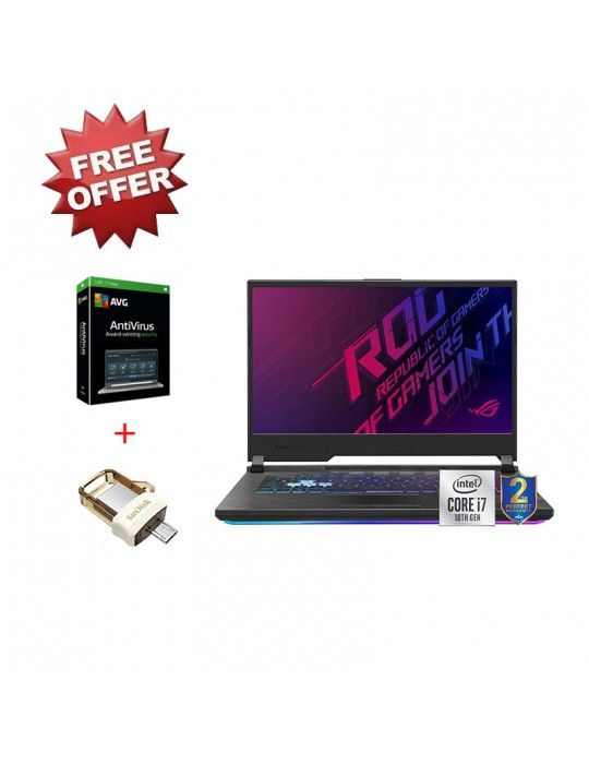  كمبيوتر محمول - ASUS ROG Strix i7-10750H-16GB-1TB PCIe-15.6-RTX 2070-Win10-Black