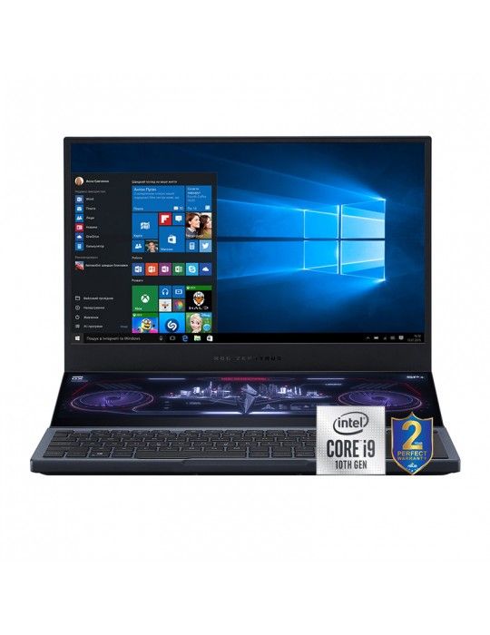  Laptop - ASUS ROG Zephyrus Duo 15 GX550 I9-10980HK-DDR4 16G+16G-1TB+1TB P3X4 SSD-RTX2080S Max-Q-GDDR6-8GB-15.6 4K UHDWin10