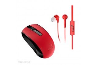  Mouse - Mouse+Earphone Genius Combo MH-8100 Red