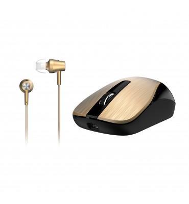 Mouse+Earphone Genius Combo MH-8015 Gold