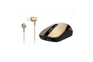  Mouse - Mouse+Earphone Genius Combo MH-8015 Gold