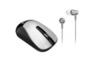  Mouse - Mouse+Earphone Genius Combo MH-8015 Silver