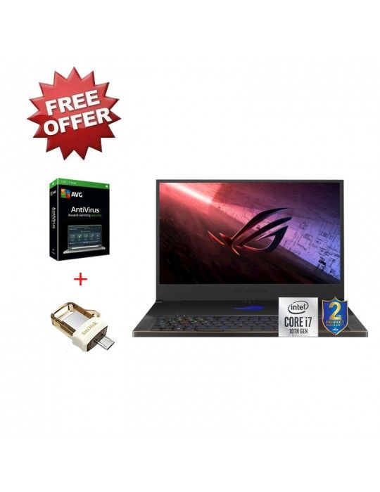  Laptop - Asus ROG Zephyrus GX701LXS-HG027T i7-10750H-32GB-SSD 1TB-RTX2080S Max-Q-8GB-17.3 FHD-Win10-Metal Black