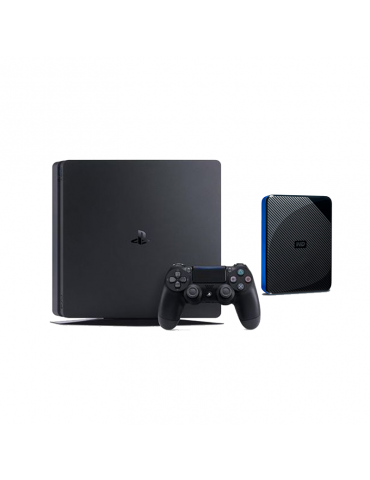 Sony PlayStation 4 Slim 1TB Console-1 DualShock 4 Controller-HDD External WD 2TB Gaming Drive