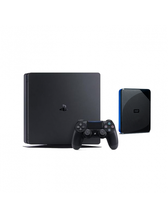  بلاي ستيشن - Sony PlayStation 4 Slim 1TB Console-1 DualShock 4 Controller-HDD External WD 2TB Gaming Drive