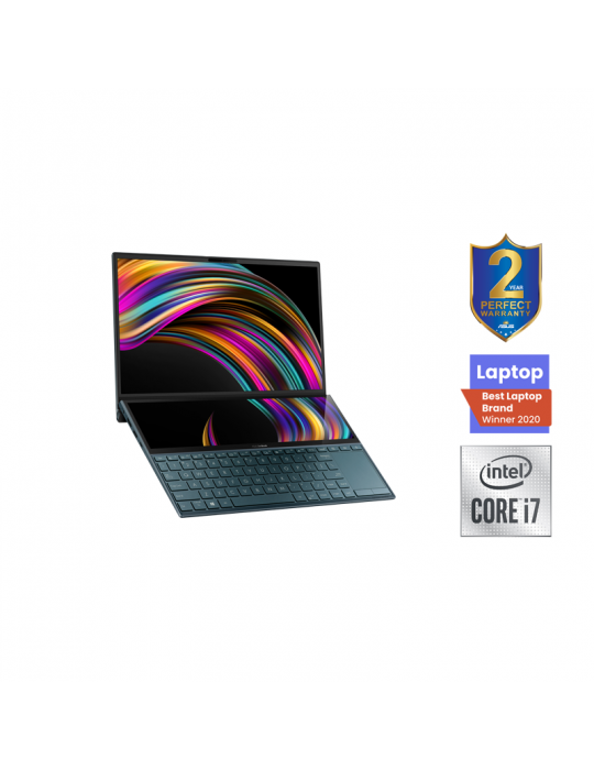  كمبيوتر محمول - ASUS Zenbook Duo UX481FL-BM039T-i7-10510U-16G-1TB SSD-MX250-2G-14.0 FHD- Win10-Sleeve-Stylus pen