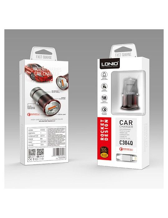  Mobile Accessories - LDNIO C304Q Micro-1 USB QC3.0-Fast Car Charger