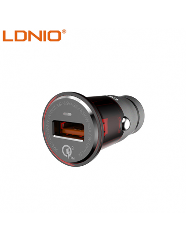 LDNIO C304Q Fast Car Charger-QC3.0-1 USB-Micro-Black