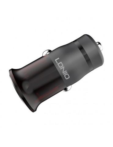 LDNIO C304Q Fast Car Charger-QC3.0-1 USB-Lighting-Black