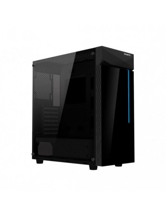  Computer Case - GIGABYTE™ ATX C200 GLASS RGB Mid Tower Case Black