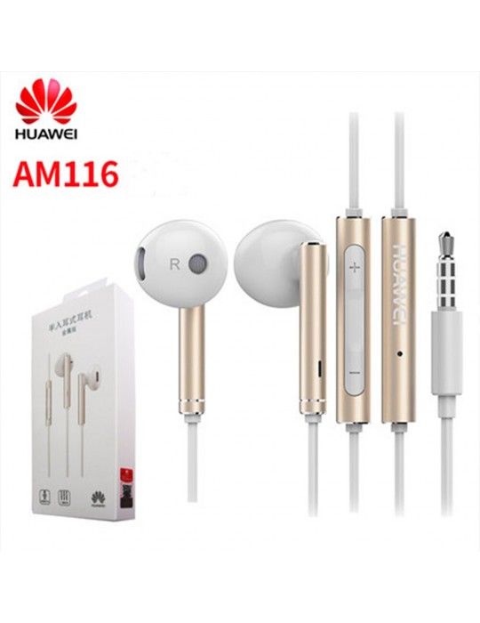  Mobile Accessories - HUAWEI AM116 Half In-Ear Earphones White
