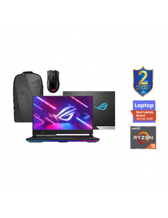  Laptop - ASUS ROG STRIX SCAR G533QS-HQ167T AMD R9 5900H-32GB-1TB SSD-RTX 3080 8GB-15.6 inch 165Hz-WIN10-BAG-MOUSE