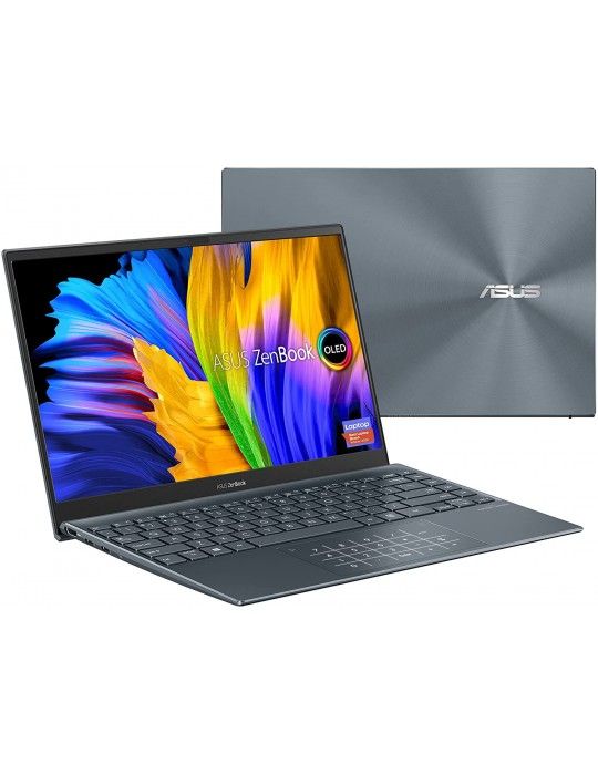  كمبيوتر محمول - ASUS Zenbook 13 UX325EA-KG235T i5-1135G7- 8GB-512G SSD-Intel Iris Xᵉ Graphics-13.3 OLED FHD-Win10-PINE GREY-SLE