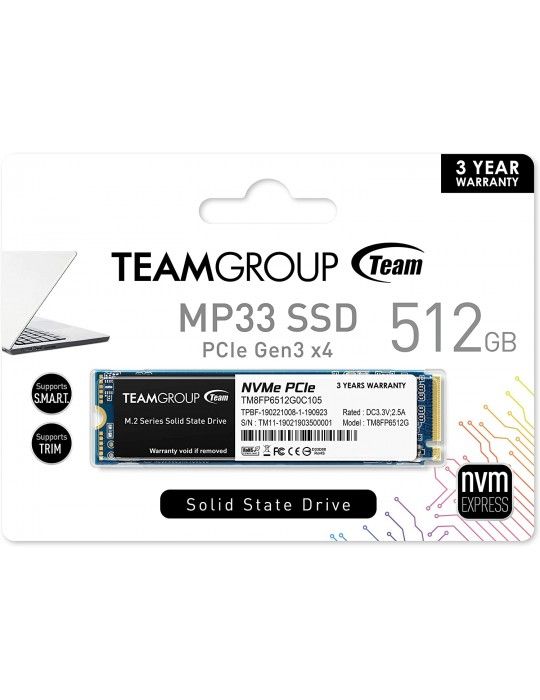  M.2 - SSD TEAM MP33-512GB M.2 NVMe