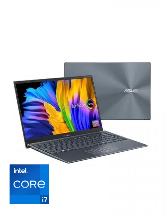  Laptop - ASUS Zenbook 13 UX325EA-KG287T I7-1165G7- 16GB-1TB SSD-Intel Iris Xᵉ Graphics-13.3 OLED FHD-Win10-PINE GREY-SLEEVE
