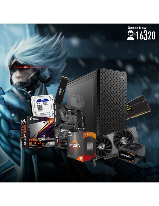  Gaming PC - Bundle AMD R5 5600X-B550 AORUS Elite V2-RTX 3070 Twin Edge OC 8GB-16GB-1TB HDD-500GB SSD-Case XPG Defender ARGB-GBP